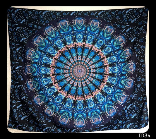 Blue Peacock Mandala